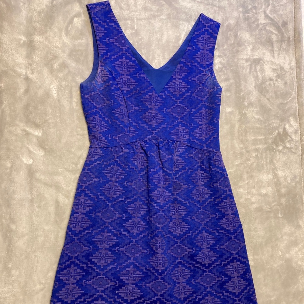 Anthropologie cobalt blue dress
